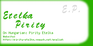 etelka pirity business card